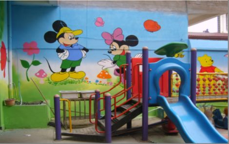 郸城幼儿园室外彩绘